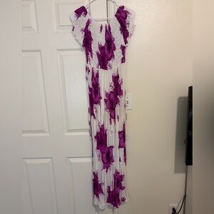 Purple Floral Maxi Dress
